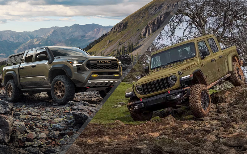 2025 Toyota Tacoma vs 2025 Jeep Gladiator - toyota.com, jeep.com
