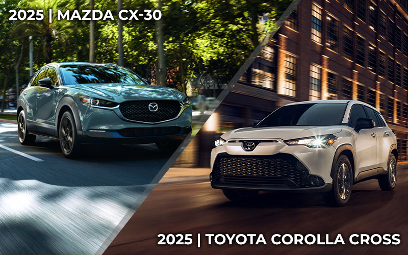 Mazda CX-30 and Toyota Corolla Cross - news.mazdausa.com, pressroom.toyota.com