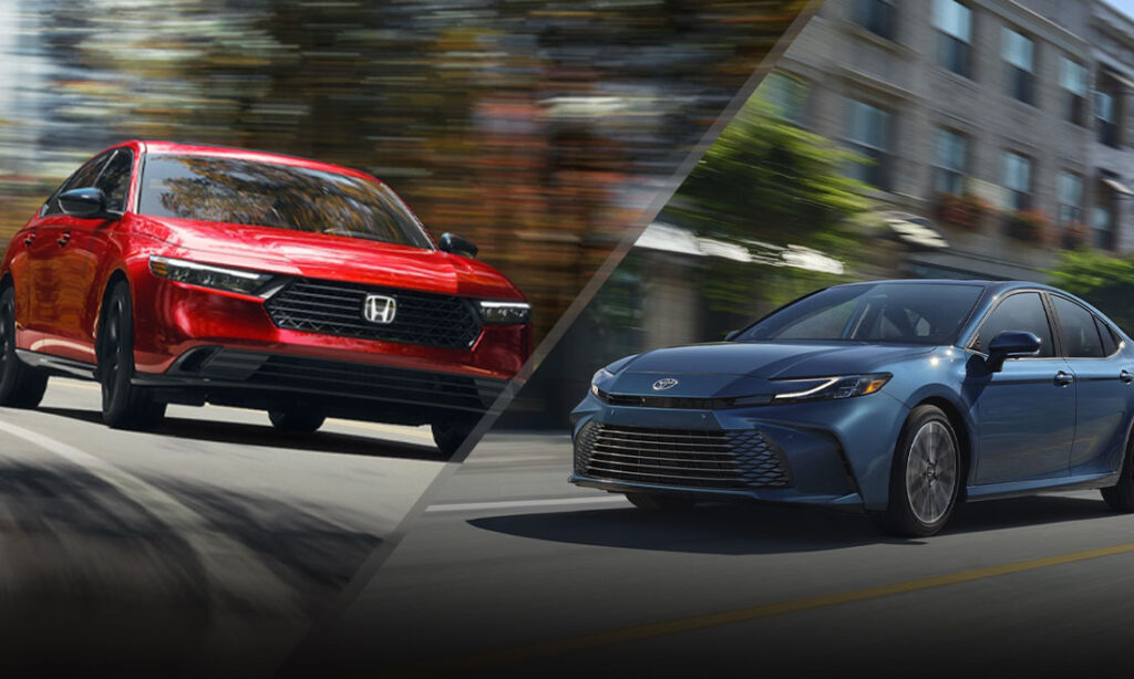 2025 Honda Accord and 2025 Toyota Camry - automobiles.honda.com, pressroom.toyota.com