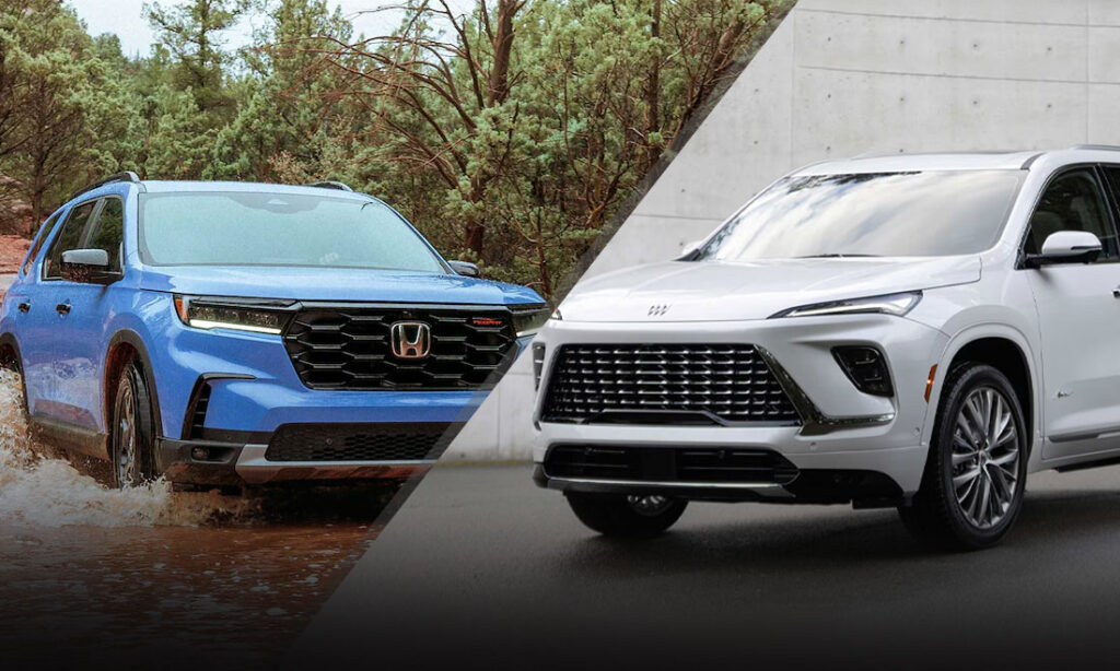 The Honda Pilot and Buick Enclave both offer excellent safety features and interiors, but one stands out as the clear winner in our comparison.