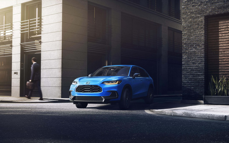 2026 Honda HR-V Hero Blue 2026 Honda HR-V on city street