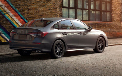 Grey 2026 Honda Civic parked in alley