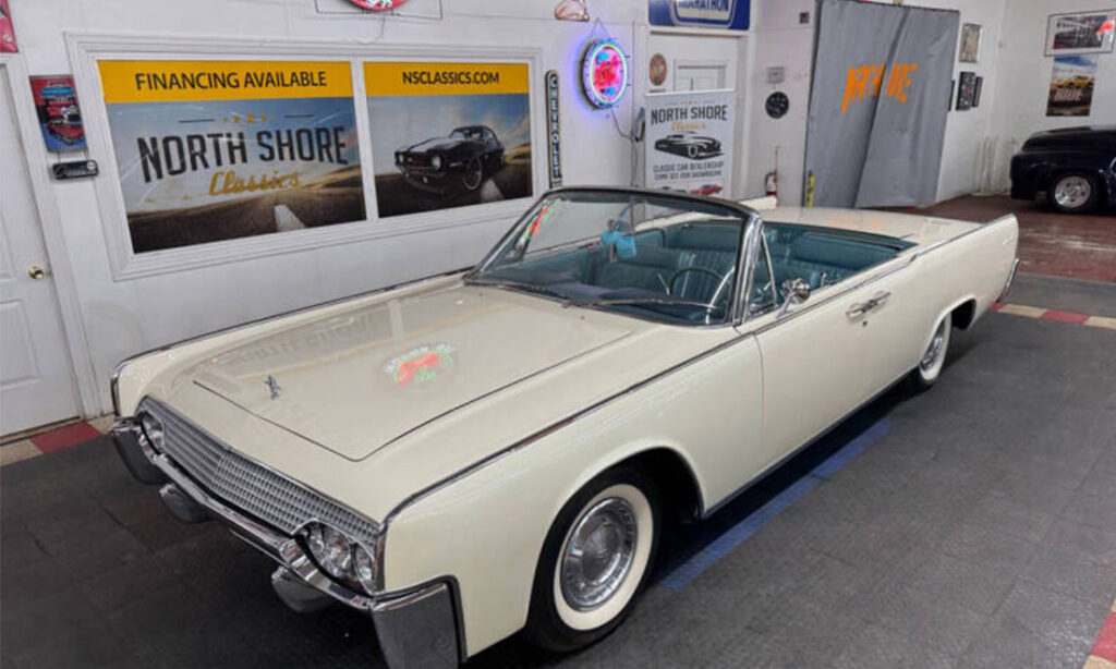 The 1961 Lincoln Continental, elegant and stately, was a sharp pivot from the fins and chrome era of automotive design.