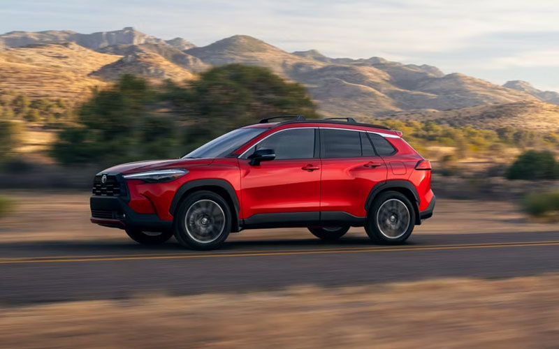 2026 Toyota Corolla Cross Exterior 2026 Red Toyota Corolla Cross Driving