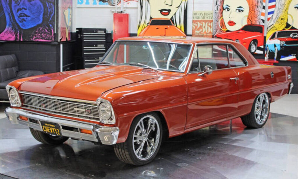 A red 1966 Chevrolet Nova