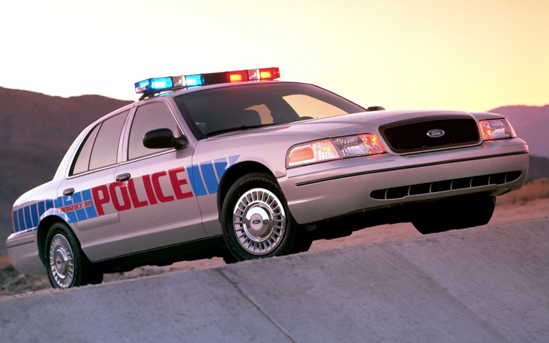 A 2003 Ford Crown Victoria Police Interceptor