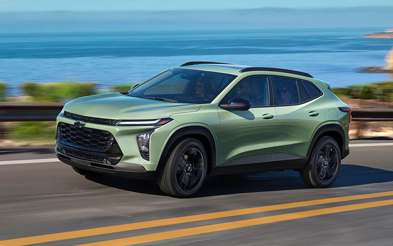 Green 2026 Chevrolet Trax Driving
