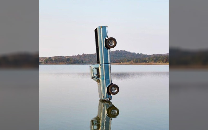 Ford F-100 on Post Malone's F-1 Trillion album cover