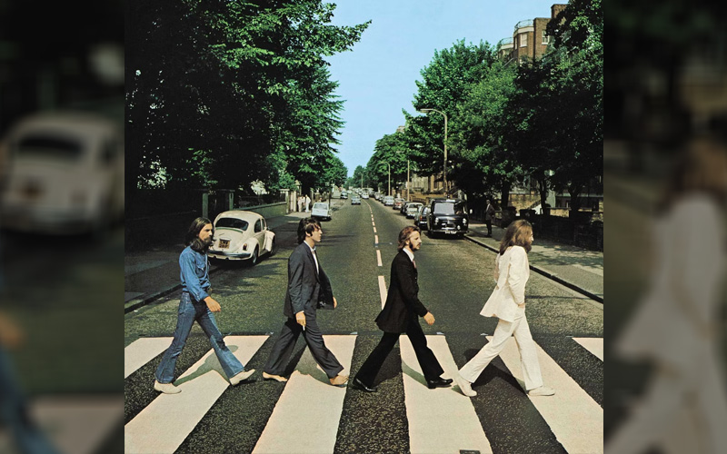 Volkswagen Beetle on the Beatles' Abbey Road album cover