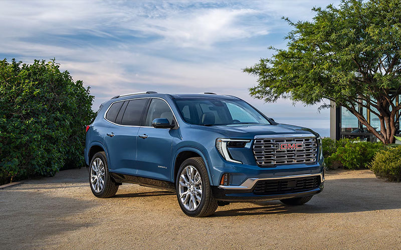 GMC Acadia Hero Blue 2026 GMC Acadia parked outside