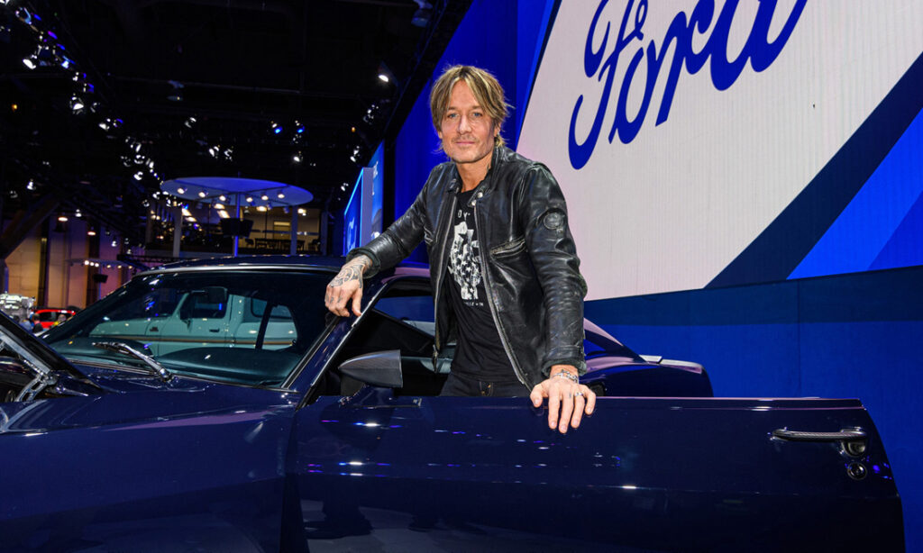 Keith Urban with his 1969 Ford Mustang - Ford Mustang on Facebook