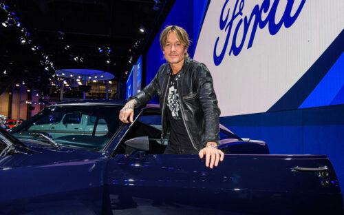 Keith Urban with his 1969 Ford Mustang - Ford Mustang on Facebook