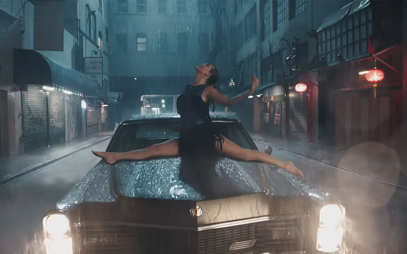 1967_Cadillac_Fleetwood_60_Special_Delicate Taylor Swift in the splits on the hood of a 1967 Cadillac Fleetwood 60 Special