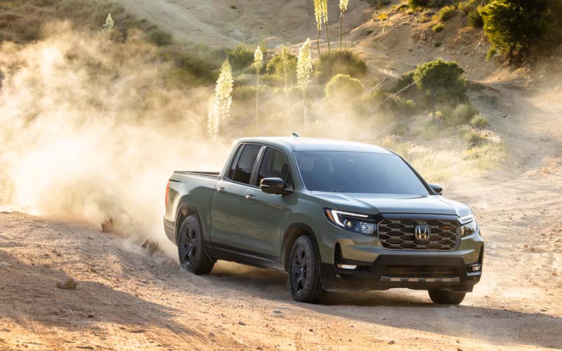 2026 Honda Ridgeline Body IMG Green Honda Ridgeline off-roading