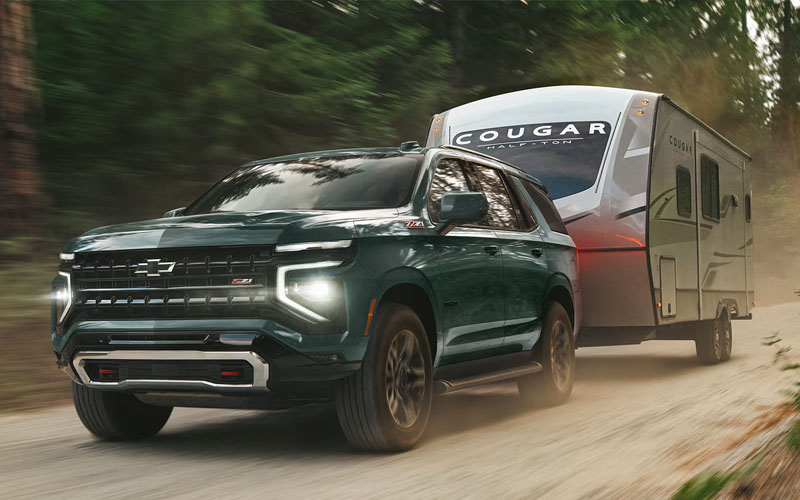 2026 Chevrolet Tahoe pulling a trailer