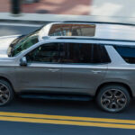 Silver 2026 Chevrolet Tahoe Driving