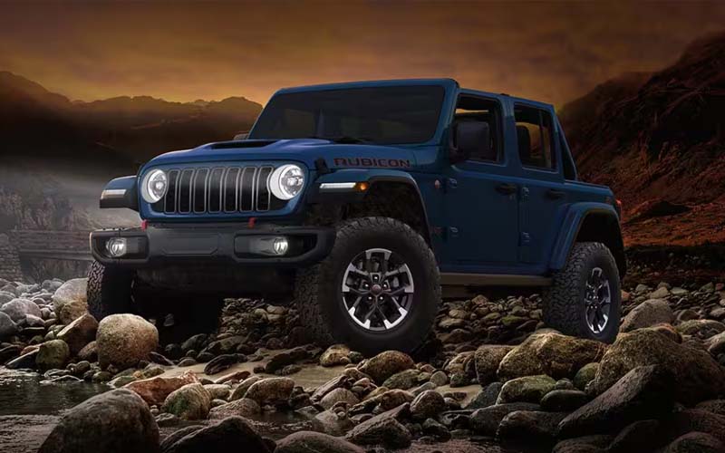 2026 Jeep Wrangler 1 Blue 2026 Jeep Wrangler on Rocks