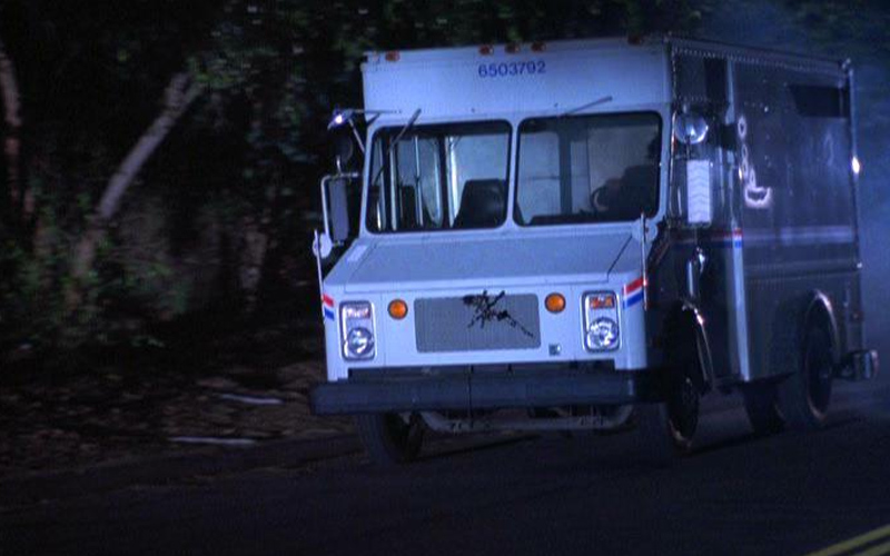 Cars of Seinfeld USPS A Chevrolet P-Series USPS Step-Van parked on the side of the road on the Seinfeld show.