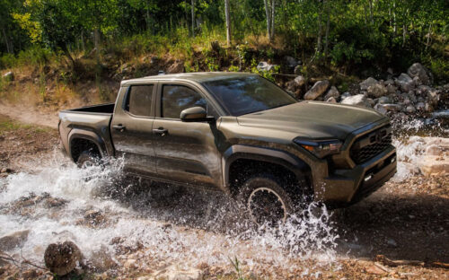 2026 Toyota Tacoma driving through water