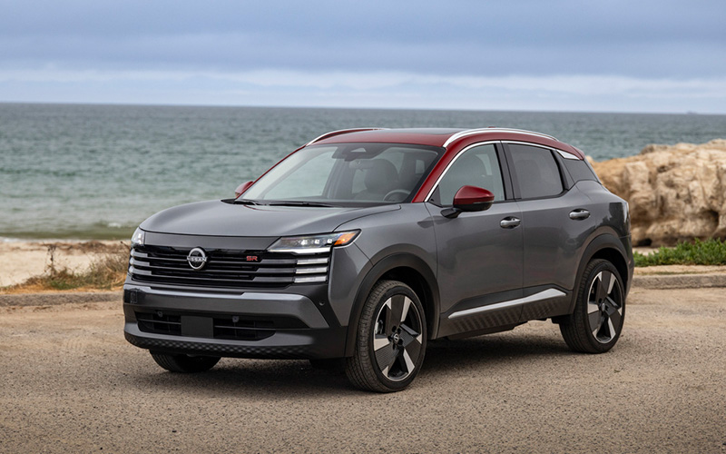 2026 Nissan Kicks parked at the beach