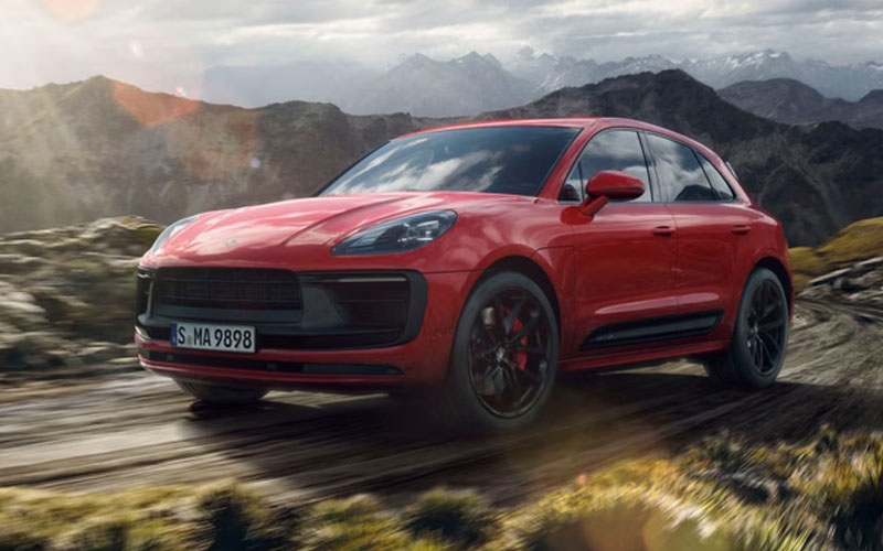 2026 Porsche Macan Powertrain Red 2026 Porsche Macan Driving