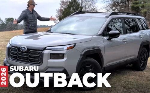 Steven standing next to a 2026 Subaru Outback